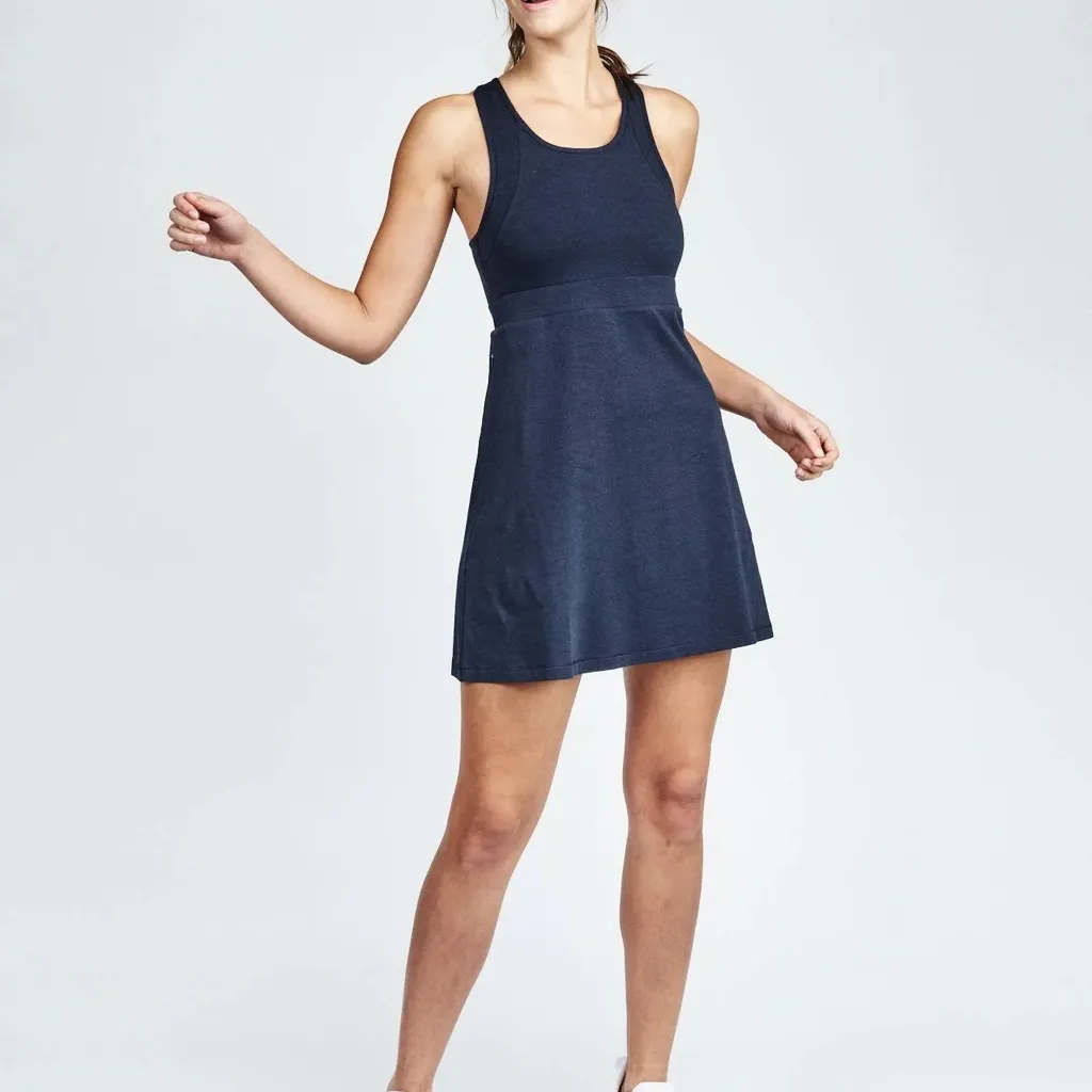 TASC Rhythm Racer Back Dress Navy Size Medium (NWT) Blue - Image 2