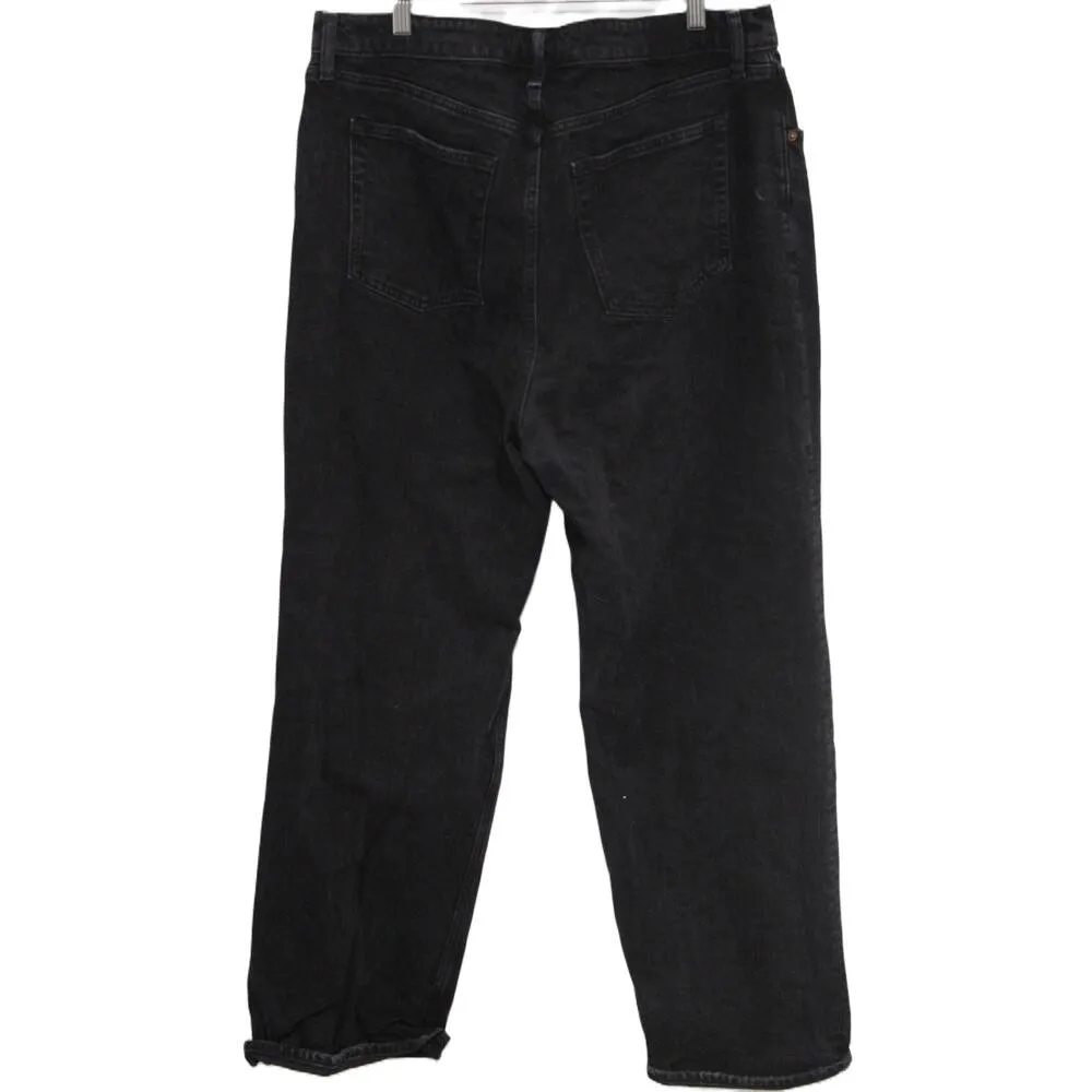 Abercrombie & Fitch Curve Love '90s Relaxed Jean High Rise Black Jean Size 33 16 - Image 2