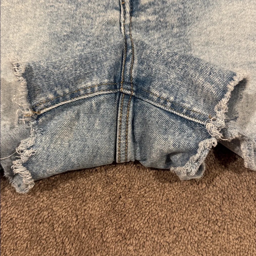 Ava & Viv Acid Wash Denim Cut-Off Midi Shorts SIZE 18W - Image 3