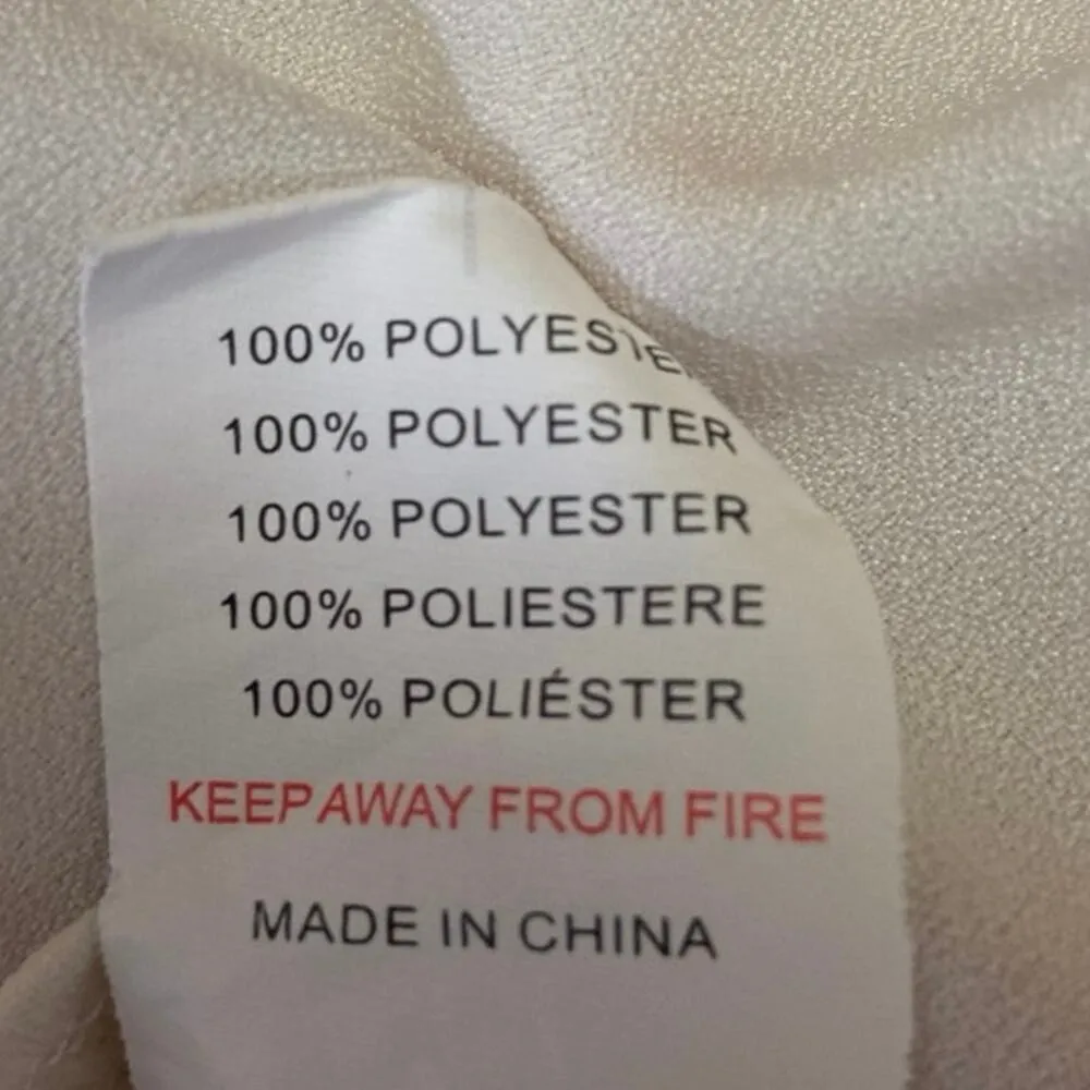 Glamorous White Button Down Lace Crochet Trim 3/4 Sleeve Midi Shirt Dress Sz 12 - Image 5