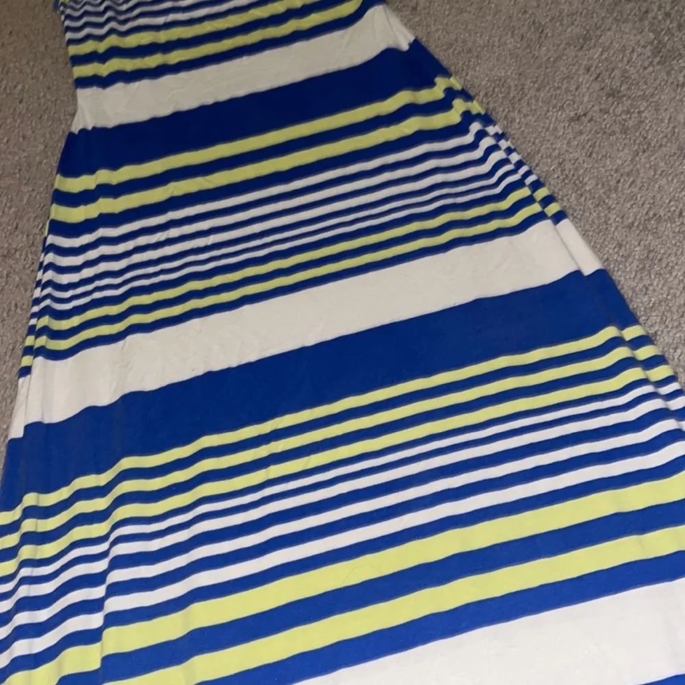 Blue, white and yellow maxi sundress Blue Size M - Image 2