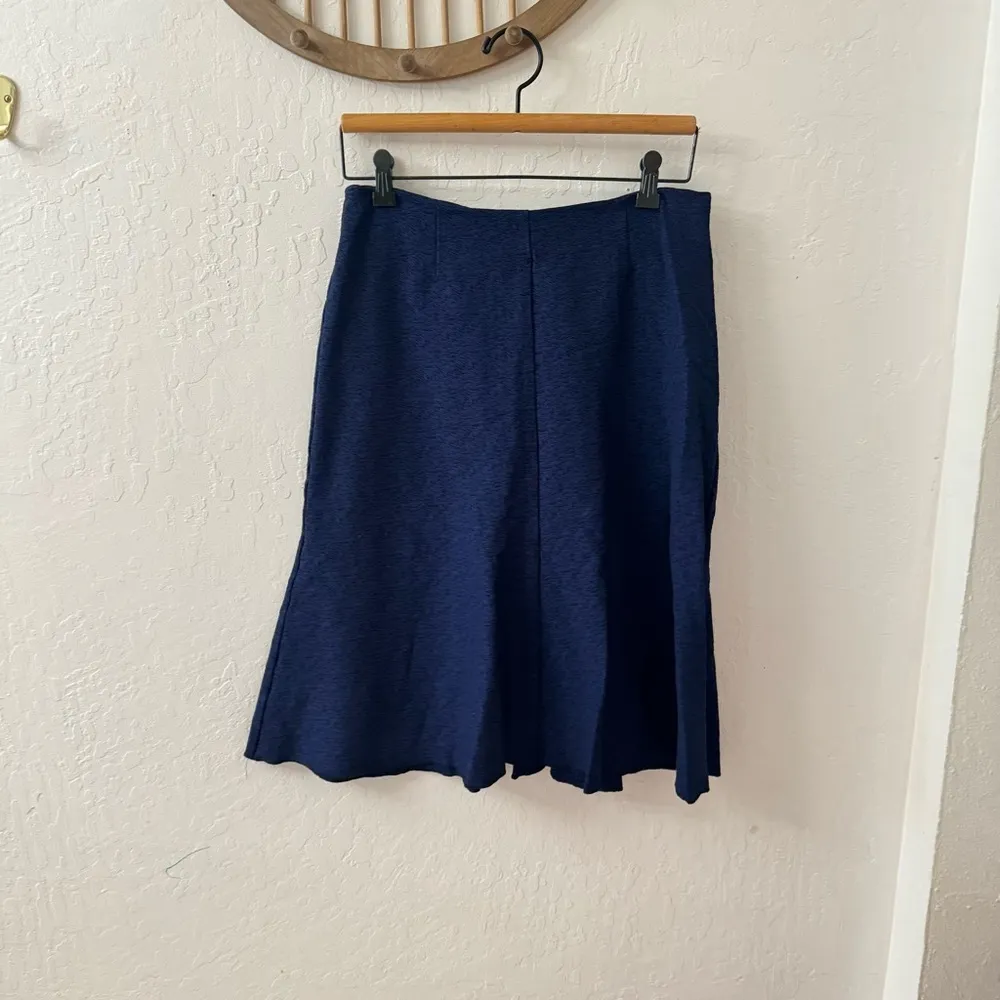 CAbi Tulip Flare A Line Skirt Blue Midi Wear to Work Casual Women's 3097 size 6 - Image 2