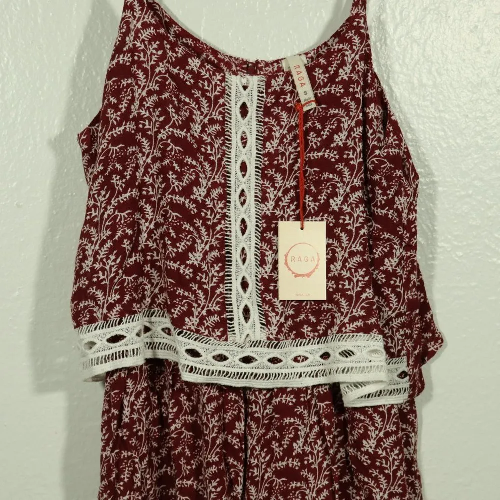 NWT RAGA Wild Love Crochet Trim Romper - Image 3
