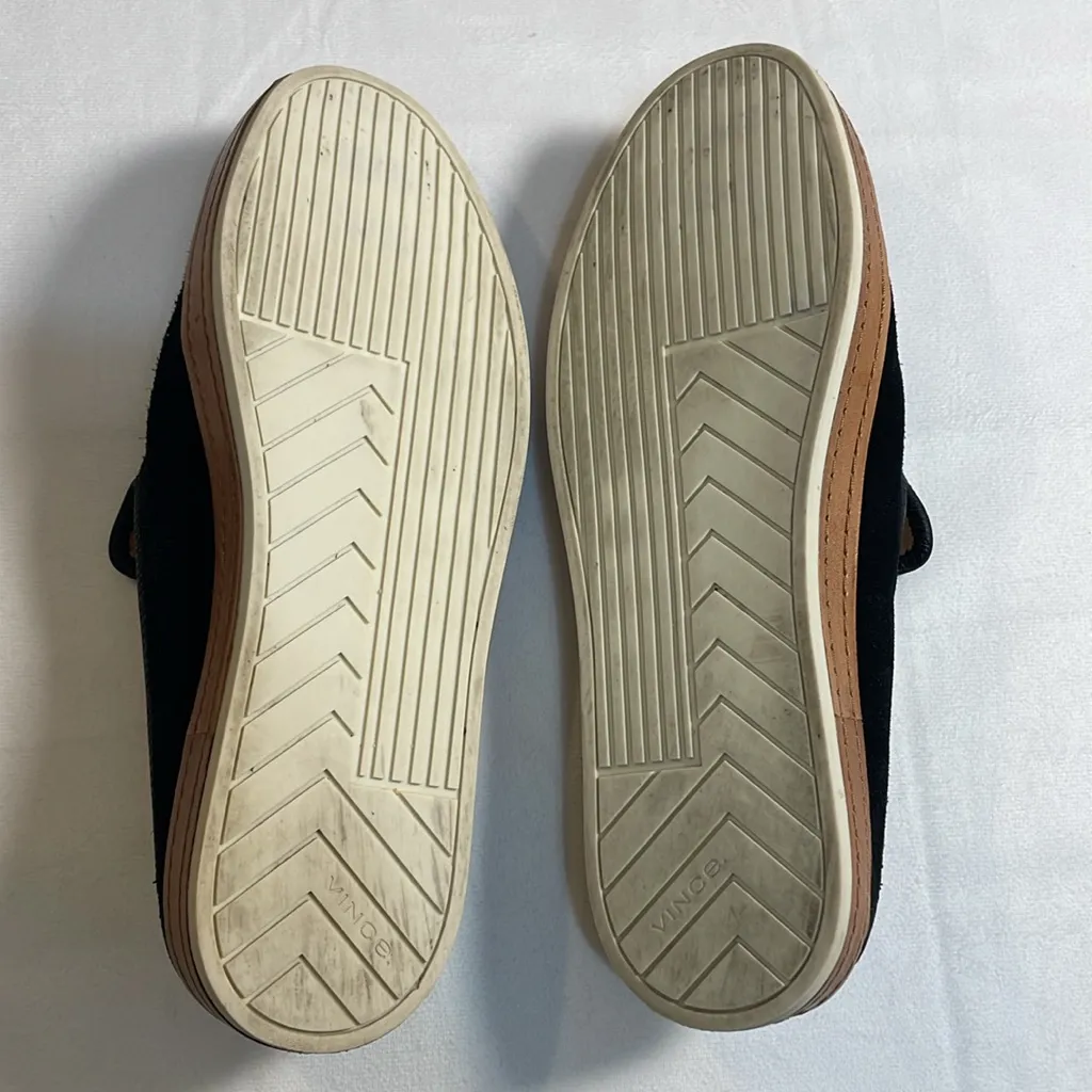 Vince Canella Black Suede Leather Mules‎ Clogs 1” Platform Comfort Size 9.5M - Image 6