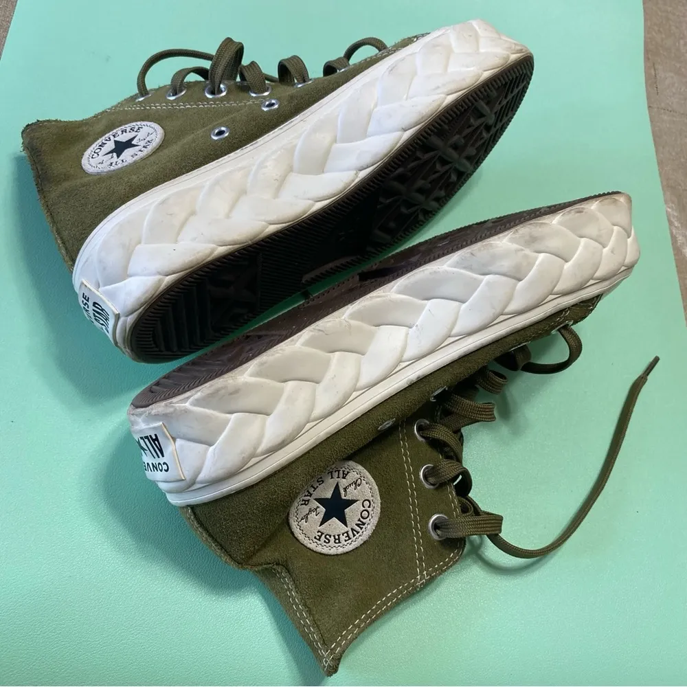 Converse Chuck Taylor All Star Lift Platform Moss Green Sneakers Size 5.5 - Image 8