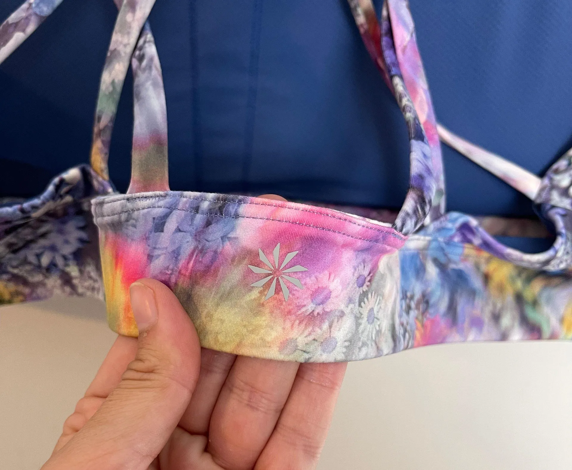 - Solace Bra D-DD Renewed Bloom Chrome Blue Yoga Pilates Barre Workout - Image 6