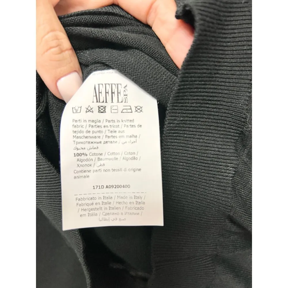 Moschino Couture Pearl Detail Long Sleeve Cardigan Sweater Black Women's Size M - Image 3