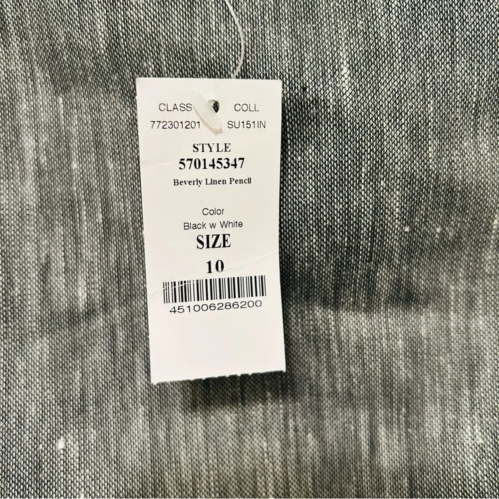 White House Black Market Beverly Linen-Blend Pencil Skirt Sz.10 NWT - Image 3