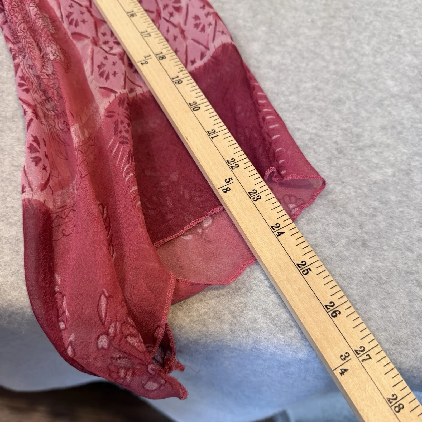 Vintage New York City Design Co Silk Sheer Top Womens Large Pink Coquette Fairy - Image 13