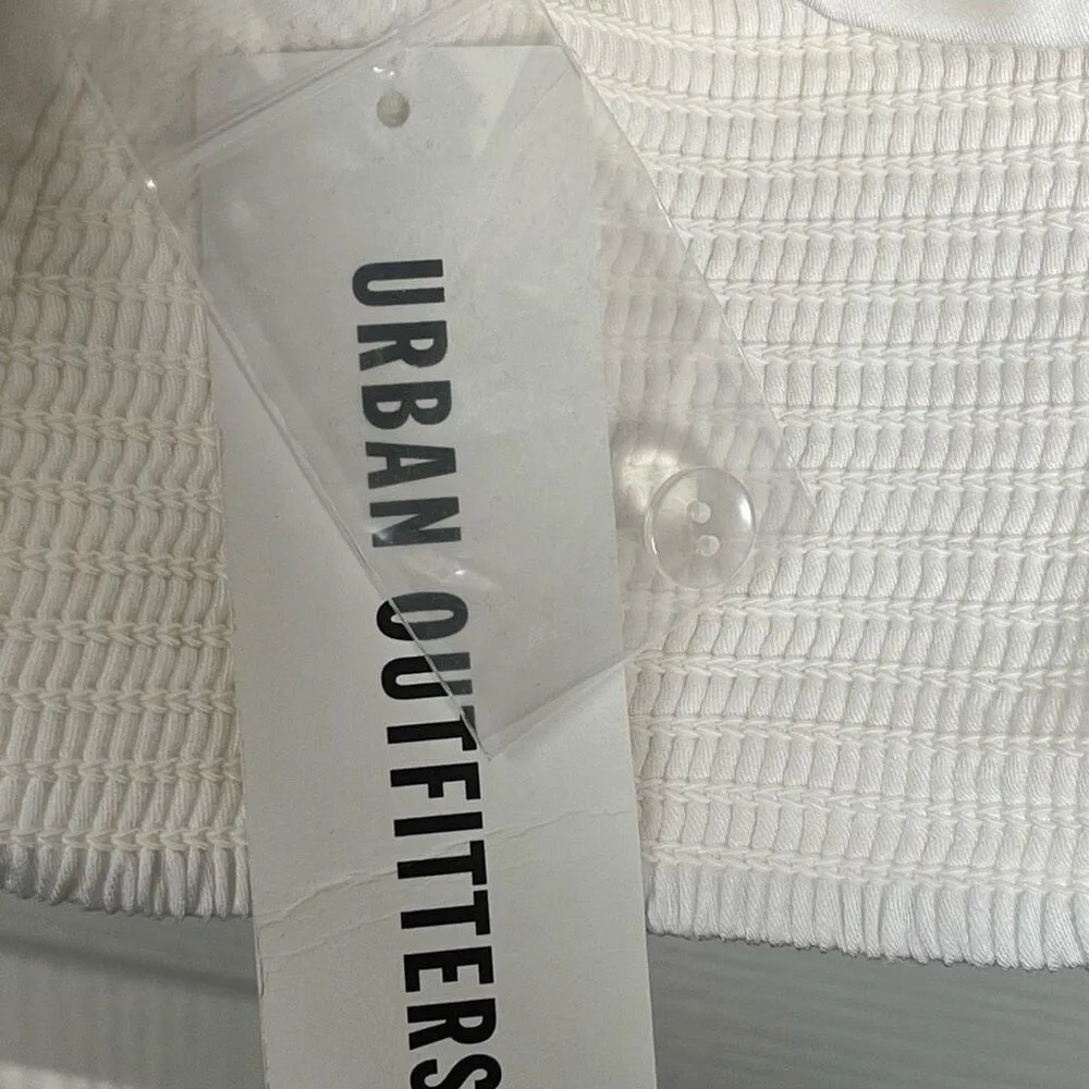 Urban Outfitters Sz L White Crop Tank Top - Image 11