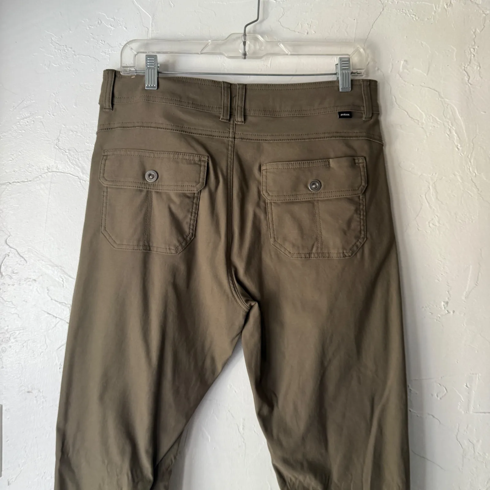 Prana Straight Fit Cargo Pants Olive Green Women Size 12 Regular Outdoor Trail - Image 5