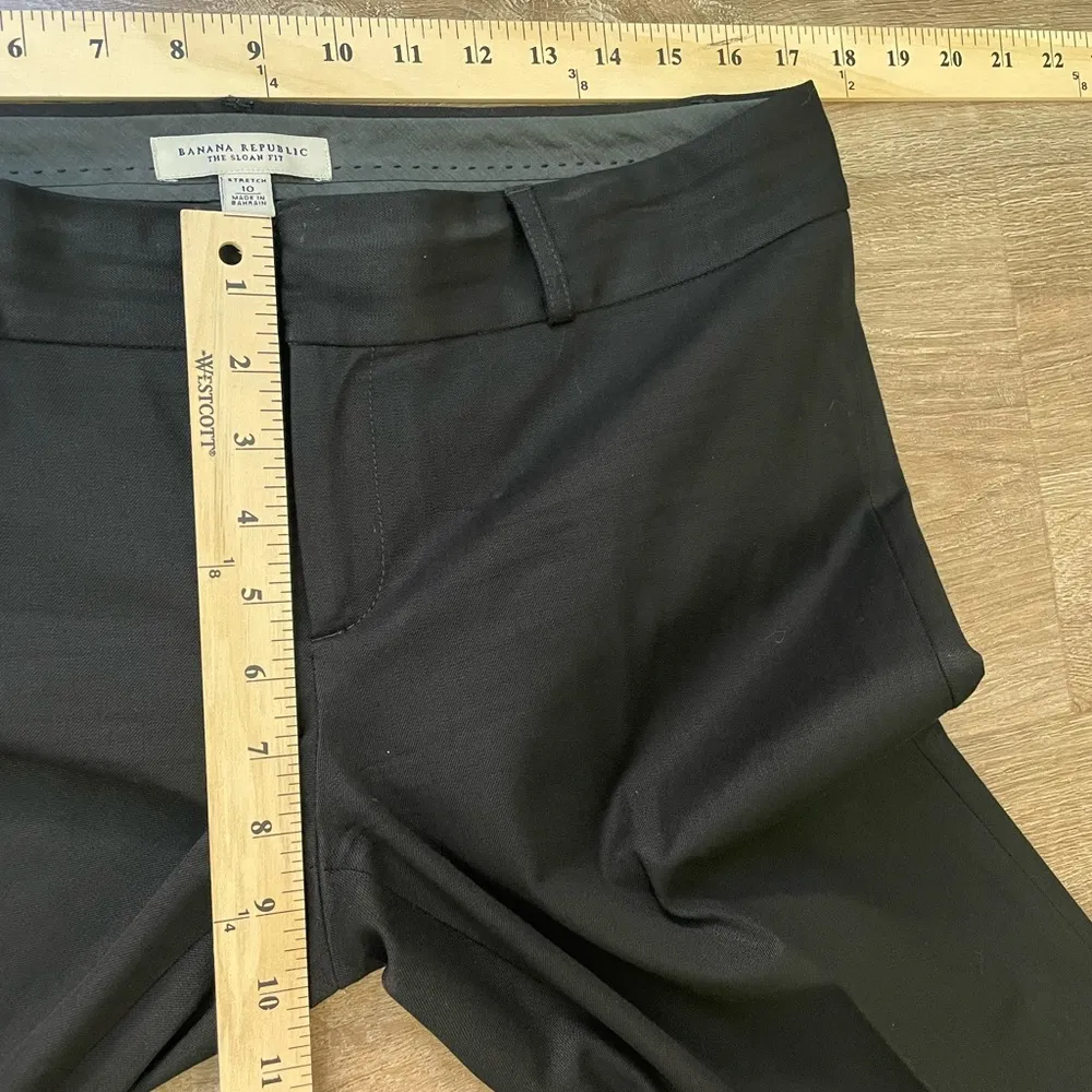 Banana Republic Sloan Fit Crop Dress Pants Black Stretch Women’s Size 10 - Image 6
