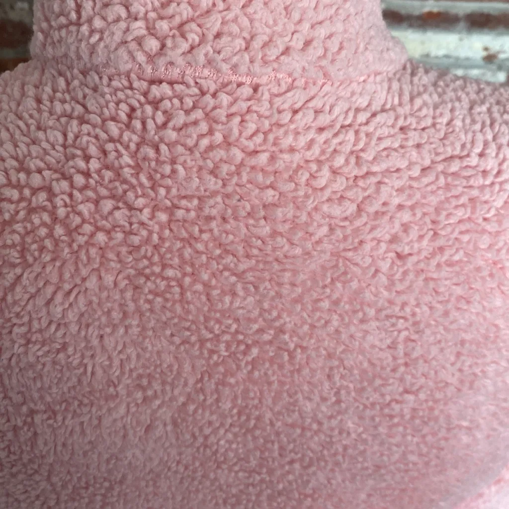 Pink Fuzzy Initialed Sherpa Pull Over Size S - Image 5