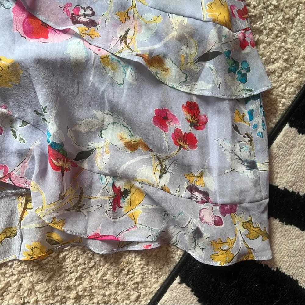 Rachel Roy purple lilac floral boho ruffle maxi dress Size 0 - Image 7