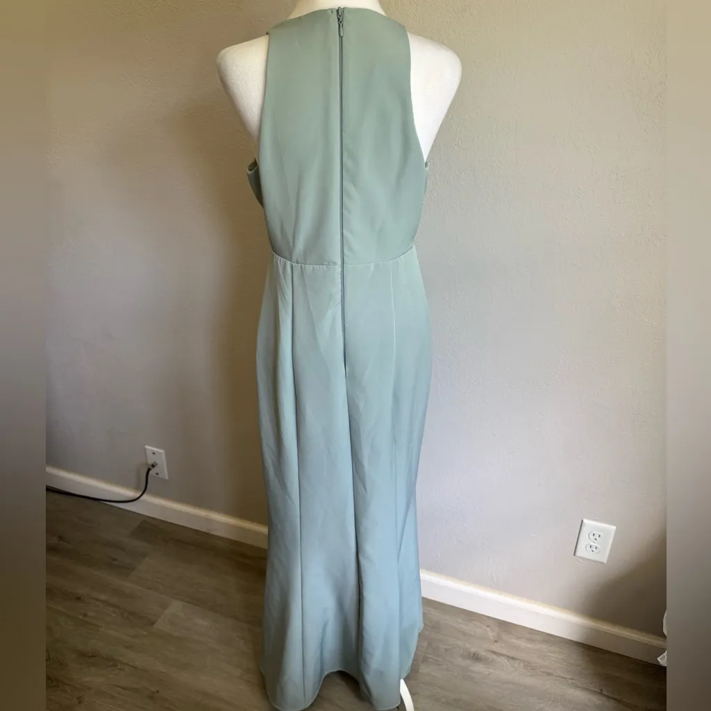 Show Me Your Mumu Teal Blue Chicago High Neck Bridesmaid Dress Womens M - Image 4