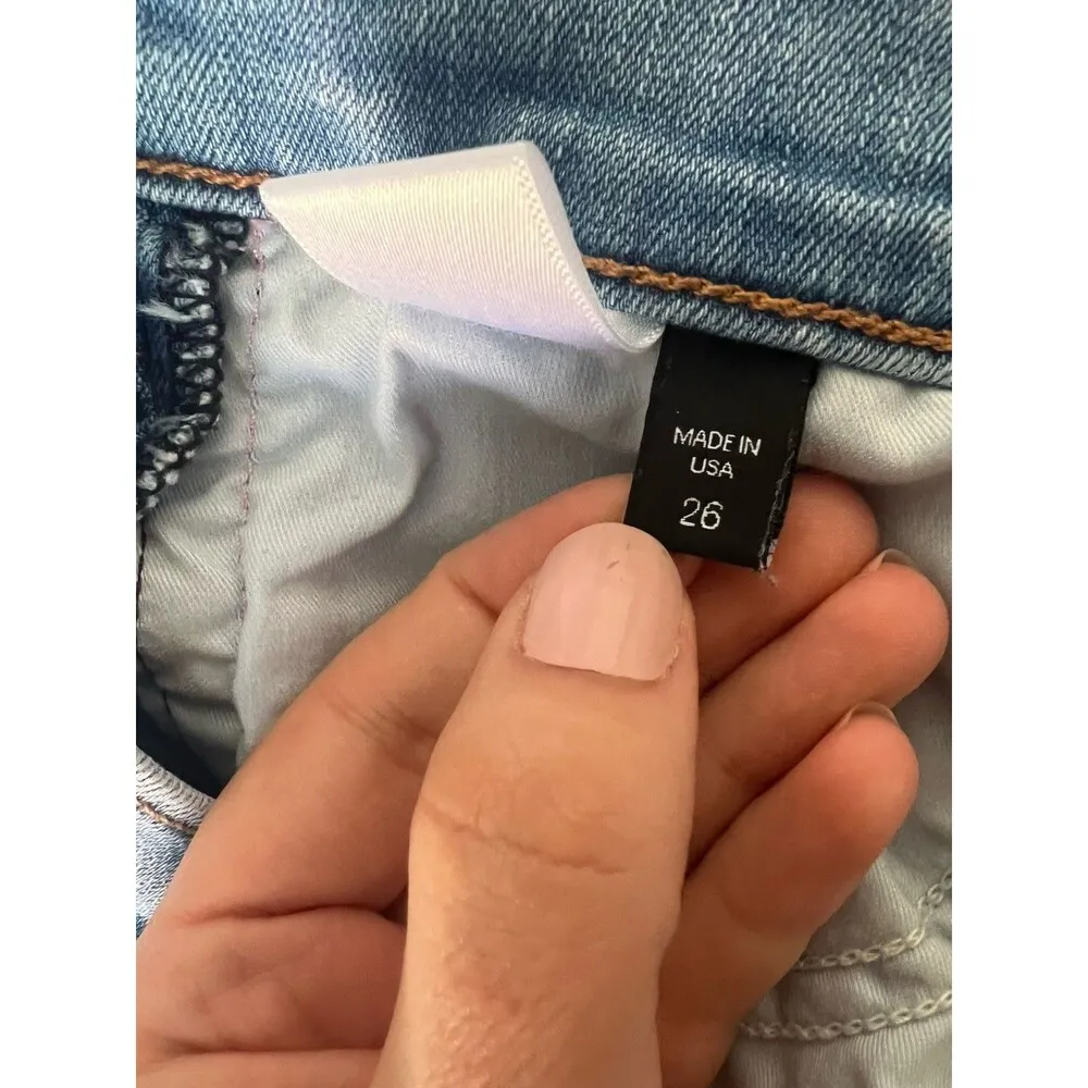 Veronica Beard Carolyn High Rise Button Fly Tuxedo Stripe Baby Boot Jeans 26 - Image 9