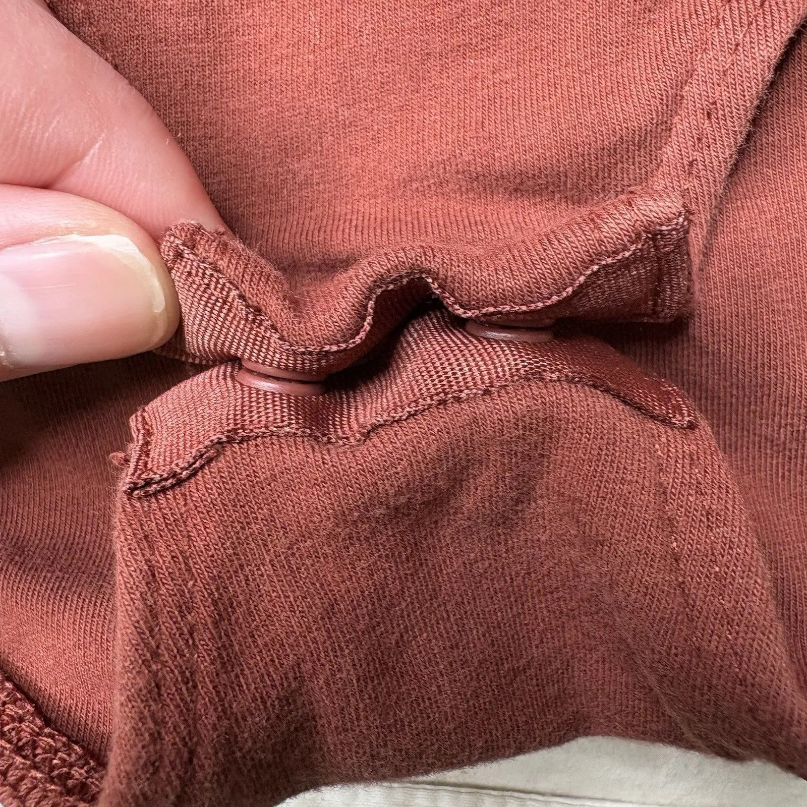 Old Navy Square Neck Tank Top Bodysuit Wide Straps Orange Brown Womens Large - Image 4