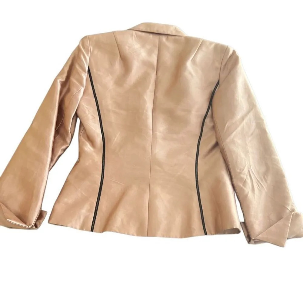 Kay Unger Blazer pink Mist Silk Blend size 2 - Image 3