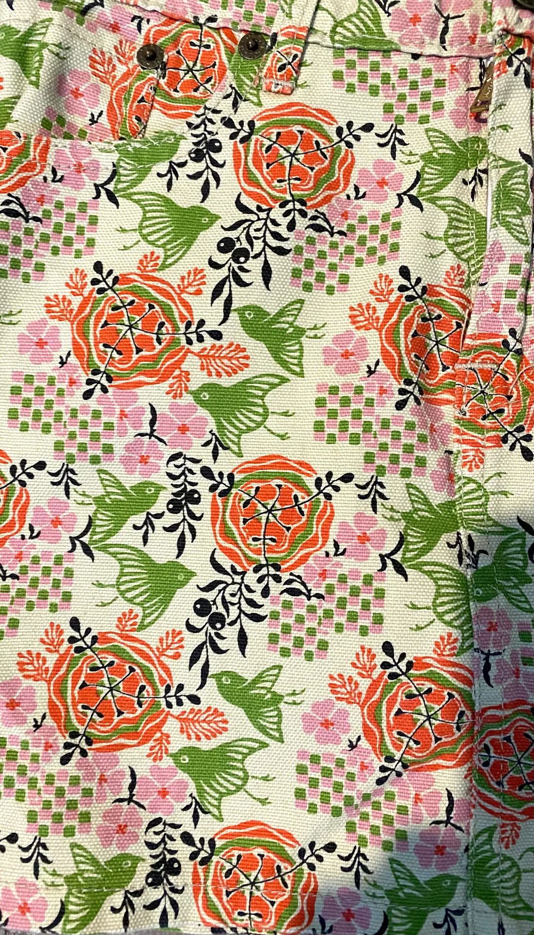 NWOT  funky floral jean mini skirt. Sz 28 - Image 3