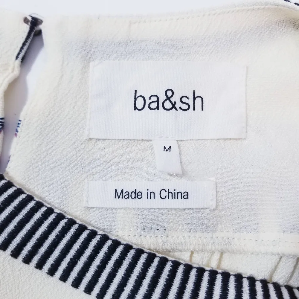 Ba&sh Cream Embroidered Bell Sleeves Lady Dress - Image 3