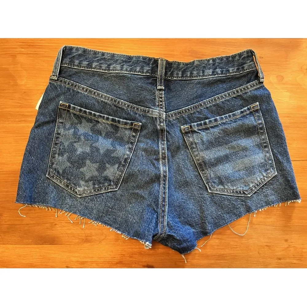 Old Navy High Rise O.G. Short Denim Blue Jean Shorts Stars and Stripes NWT 4 - Image 6