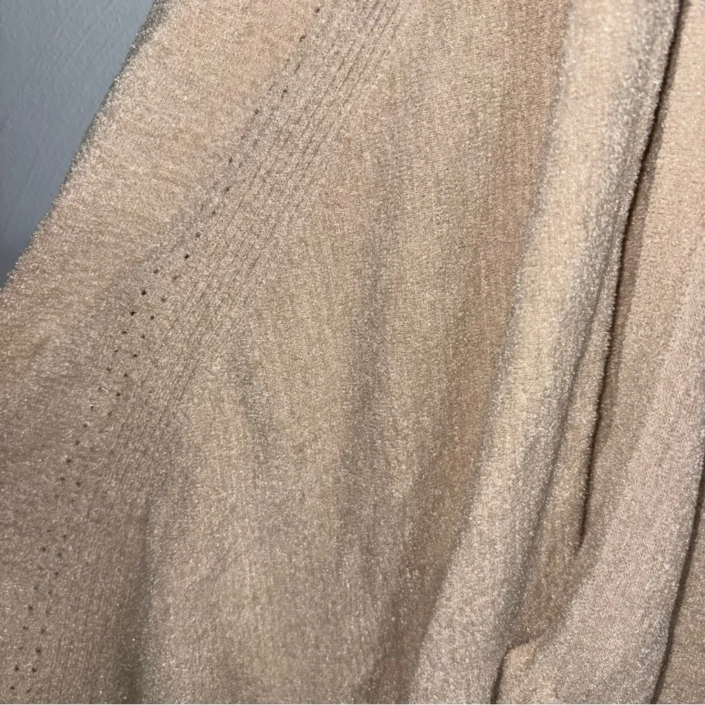 BAREFOOT DREAMS CozyChic Ultra Light Cardigan Sweater Beige Tan Khaki Size XS - Image 3