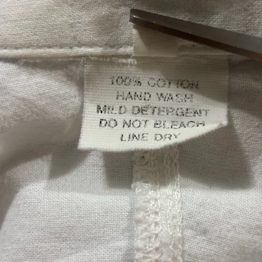 Vintage 90s Western Studded Button Down Shirt Cowgirl Rustic Bling Size L White Size L - Image 4