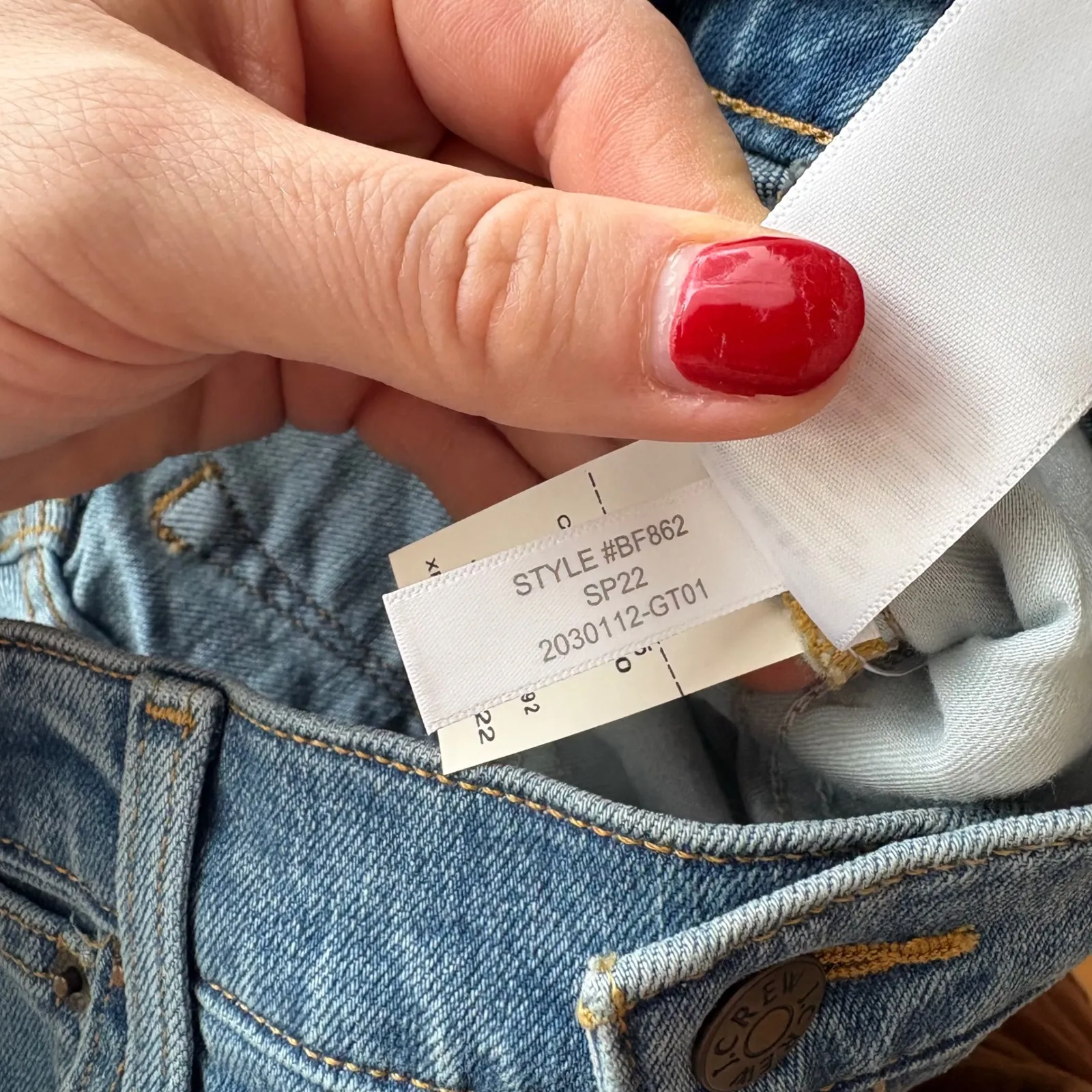 J. Crew Slim Boyfriend Jeans Medium Wash Denim Size 25 NWT - Image 4