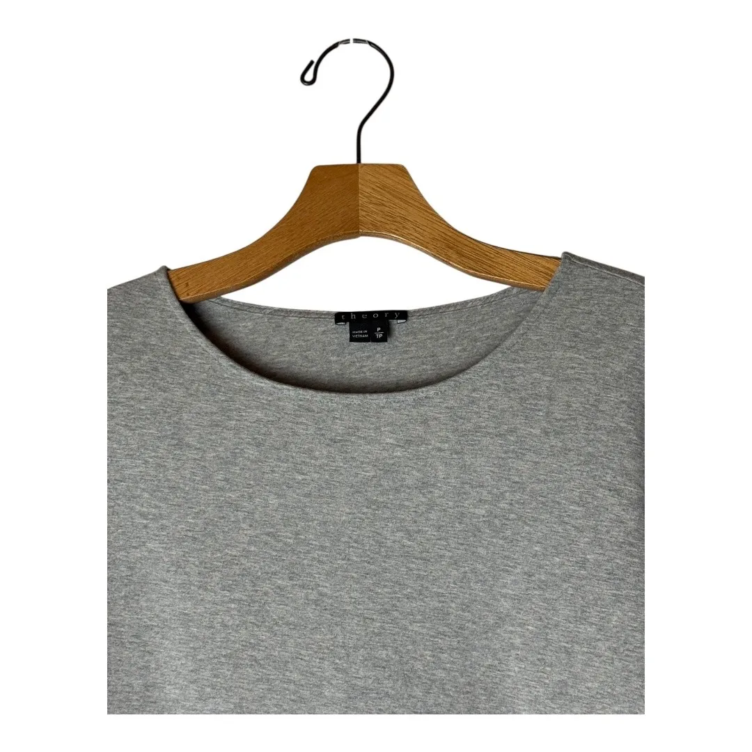 Theory Dress‎ Women XS Gray Rolled Cuff Casual Minimalist Tunic Mini Luxury - Image 5