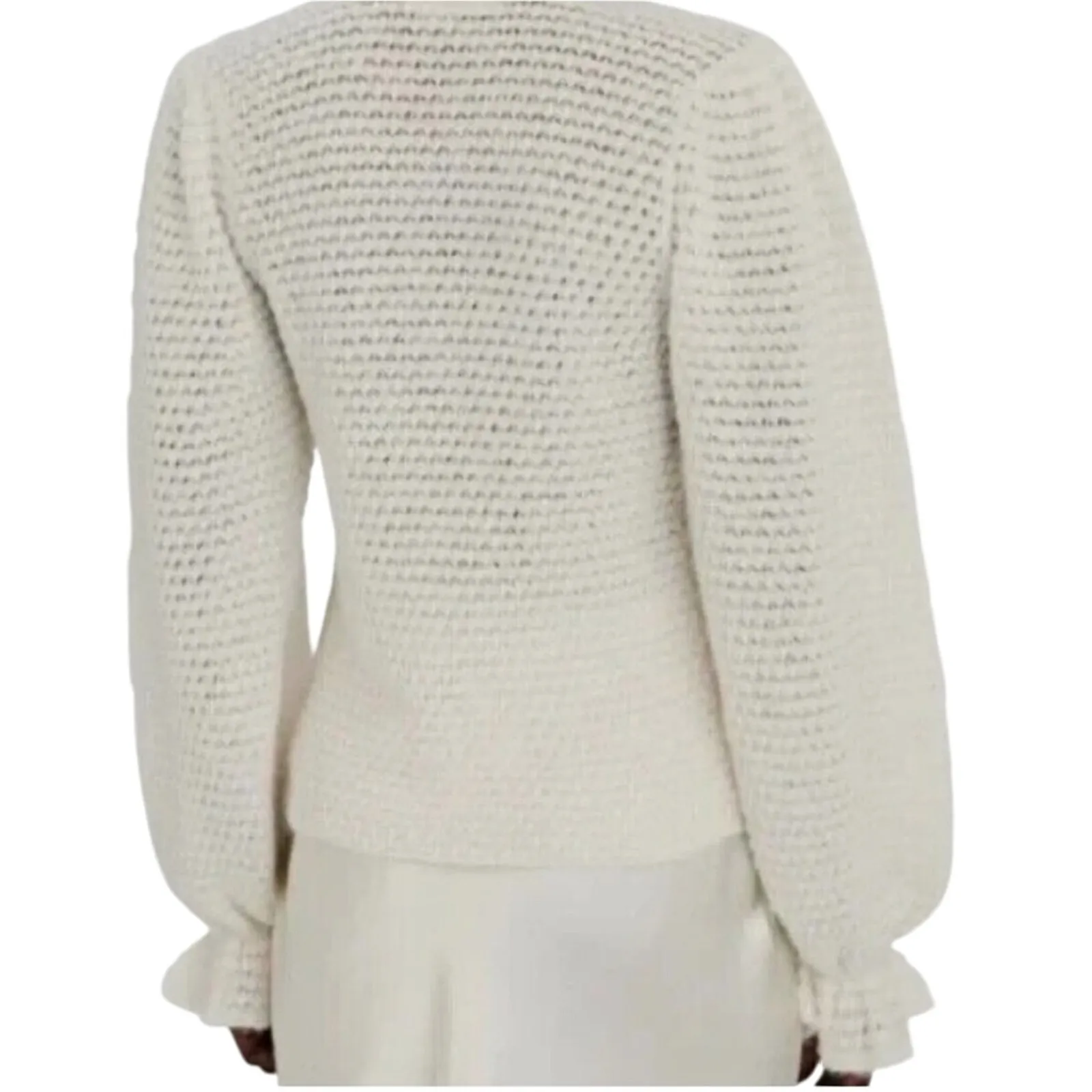 NWOT ULLA JOHNSON Women’s Laila Alpaca Pullover Ivory Sweater Large - Image 2