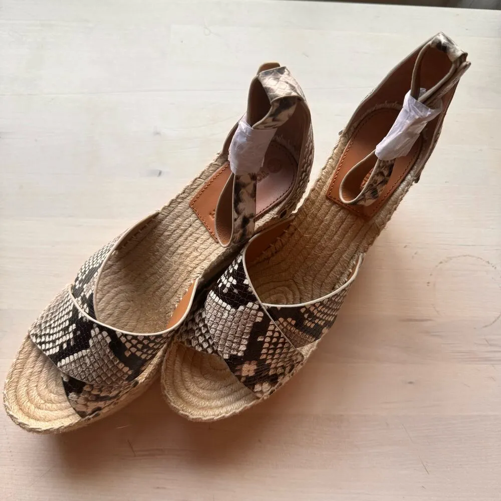 TORY BURCH snake Leather espadrilles Size 9 - Image 2