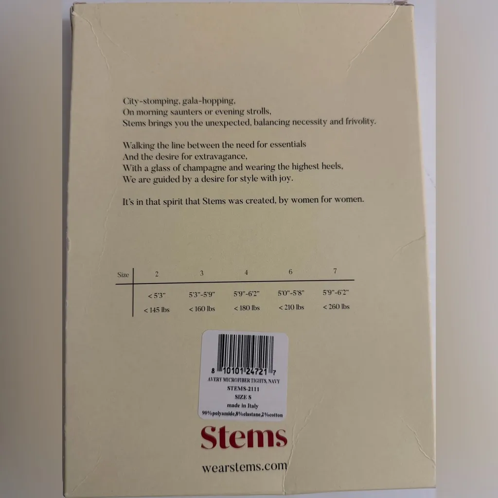 NWT STEMS Avery Microfiber Tights, size S Black - Image 4