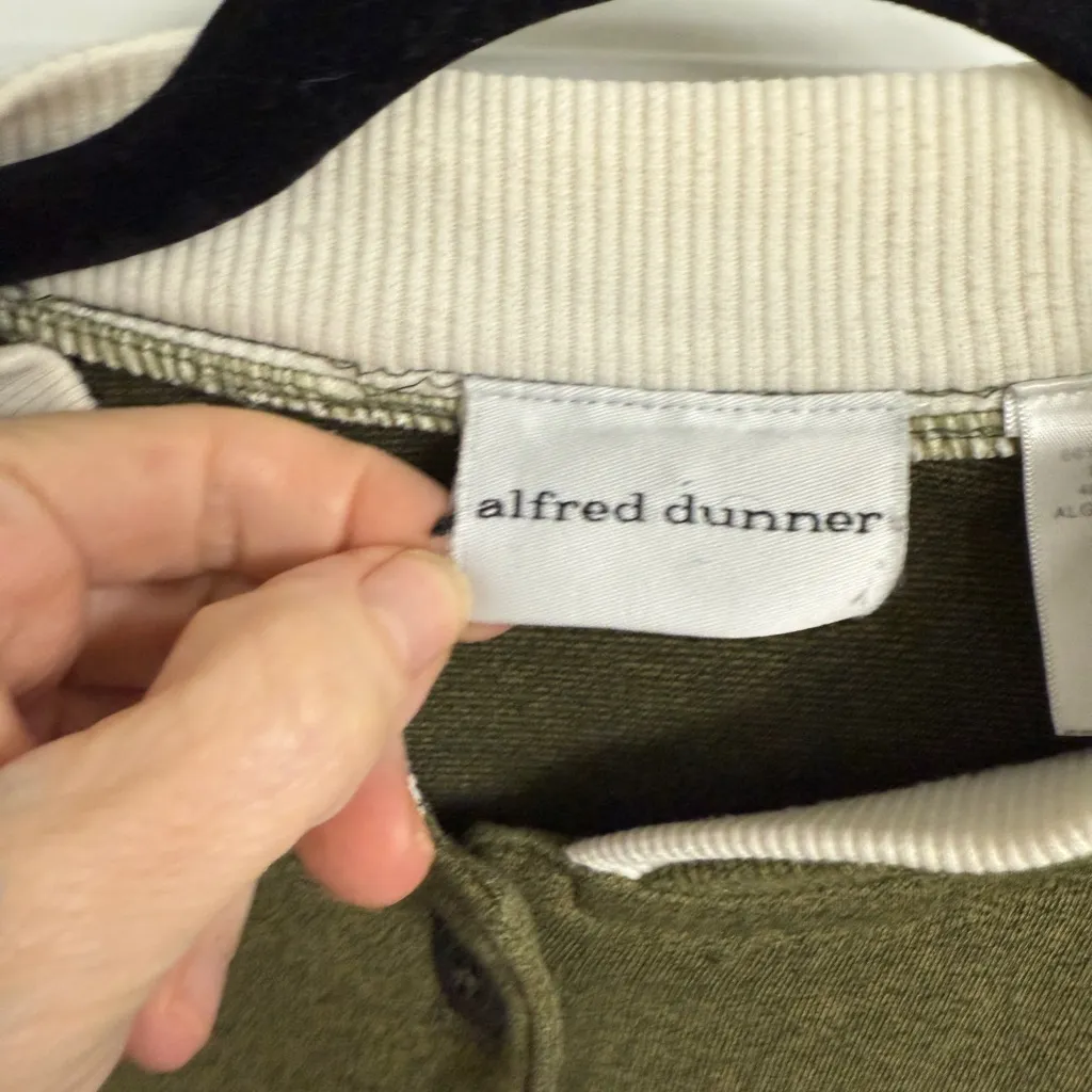 Alfred Dunner Fall Leaves Thanksgiving Embroidered Beaded Button Down Sweater - Image 10