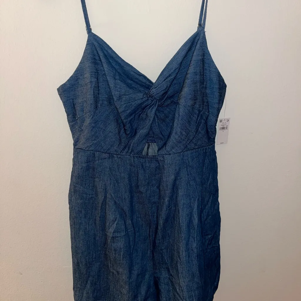 Old Navy Blue Denim Jumpsuit - Image 3