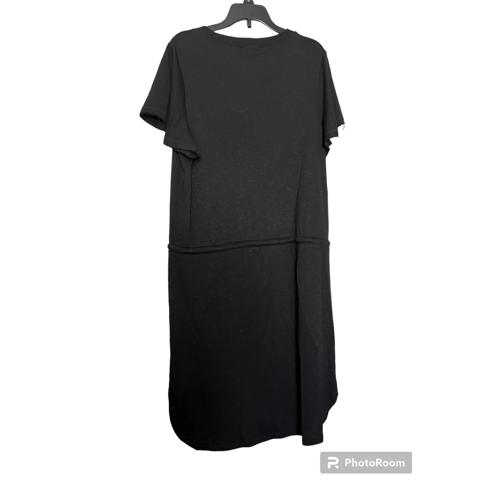 PAIGE Brielle Drawstring Dress black size L‎ Anthropologie - Image 2