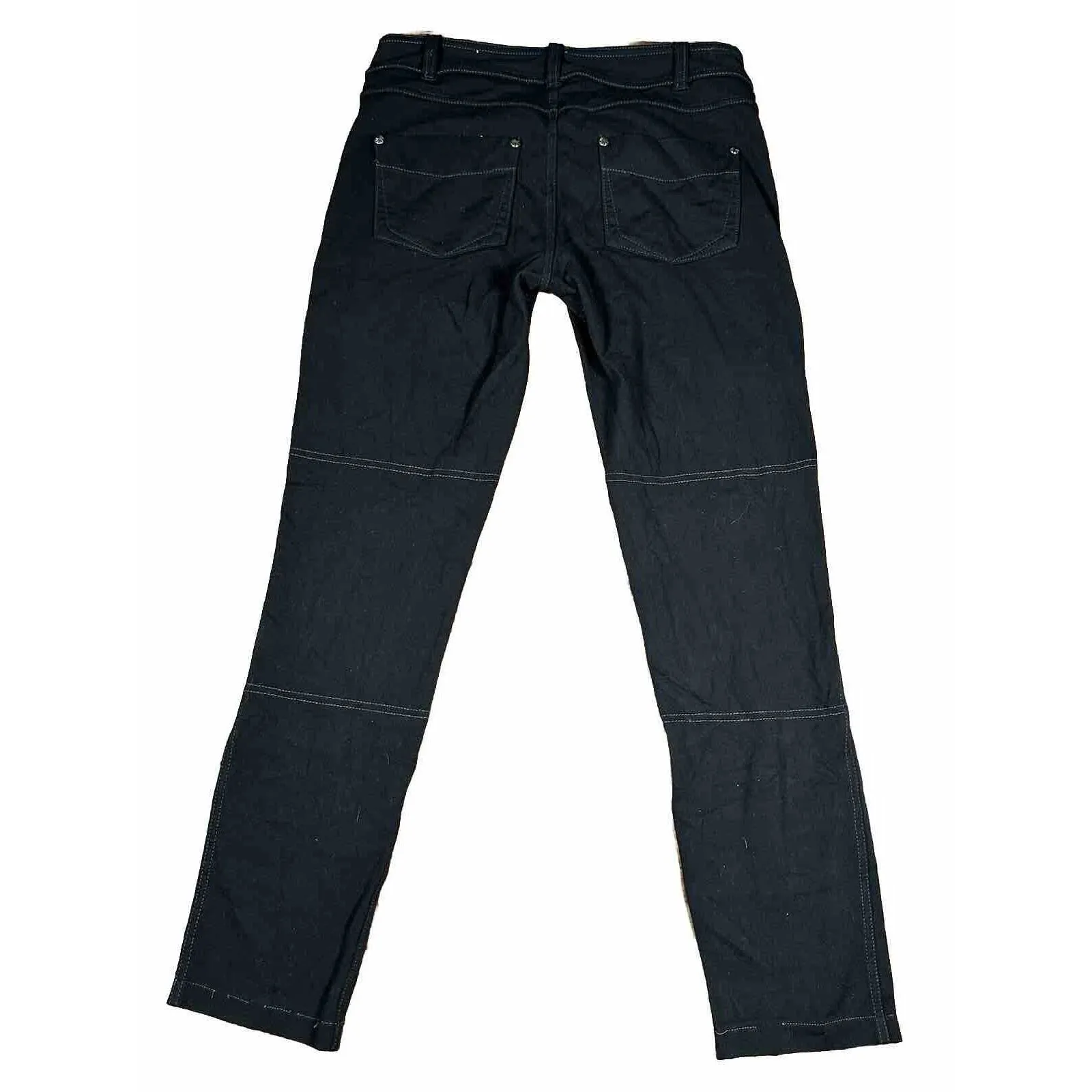 Athleta Women's Size Small Black Pull On Pants Pockets Stretch Straight‎ Leg - Image 3