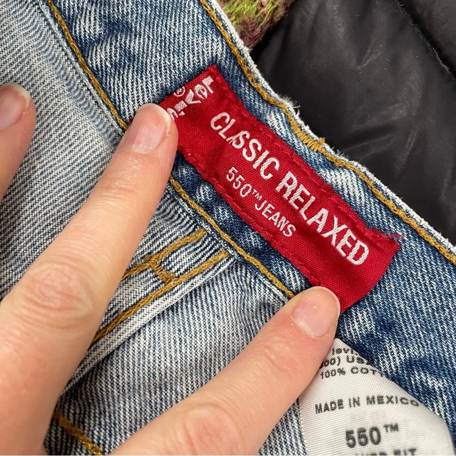 Levi’s Vintage 550 Classic Relaxed Straight Leg Jeans Womens 12 Blue 90s Denim - Image 9