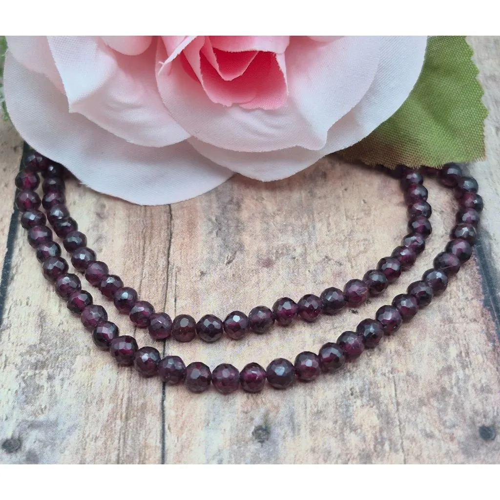 Purple Faceted Glass Bead Artisan Made Choker Necklace 16" Whimsy Goth Witchy - Image 2