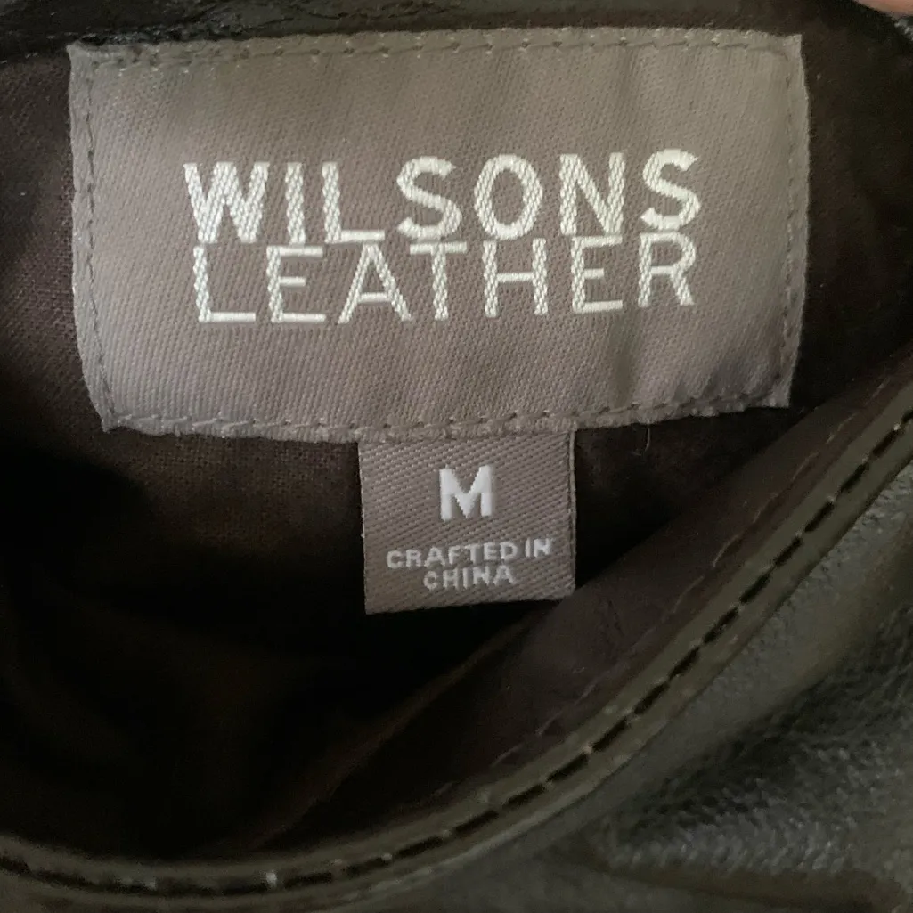 Wilsons Leather‎ Chocolate Brown Faux Fur Lined Jacket Belted Womens Size Medium - Image 5