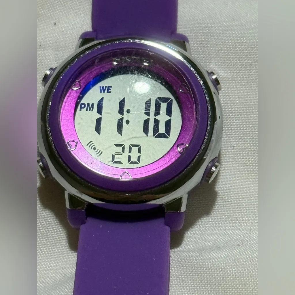 Skmei Purple Digital Watch preloved - Image 3