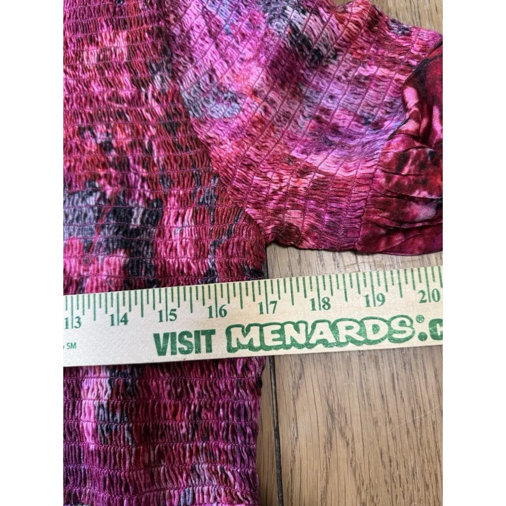 Soft Surroundings Beunissima Smocked Midi Dress Size Medium Petite Stretch Beach - Image 5