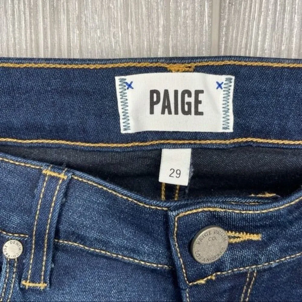 Paige dark wash blue skinny denim jeans size 29 - Image 2