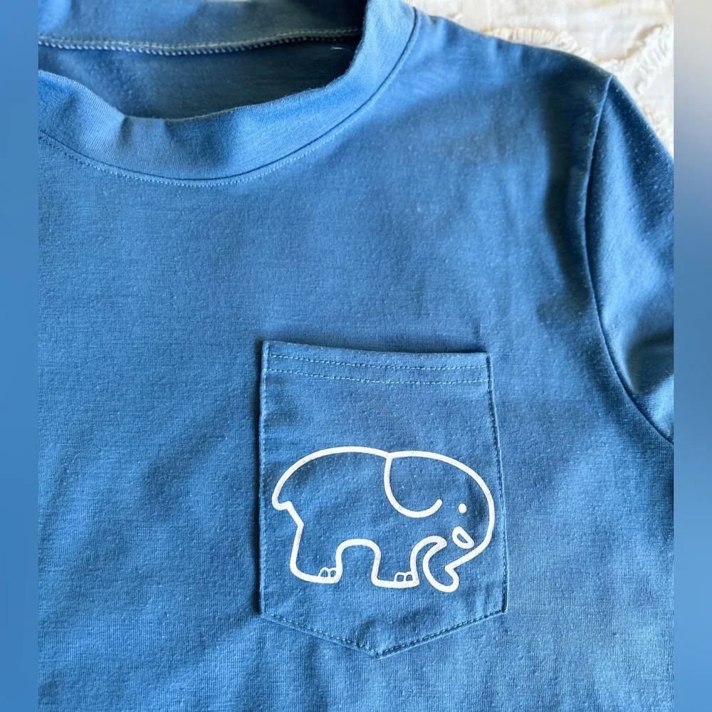 Ivory Ella XS Blue Long-Sleeved T-Shirt with Pocket - Image 3