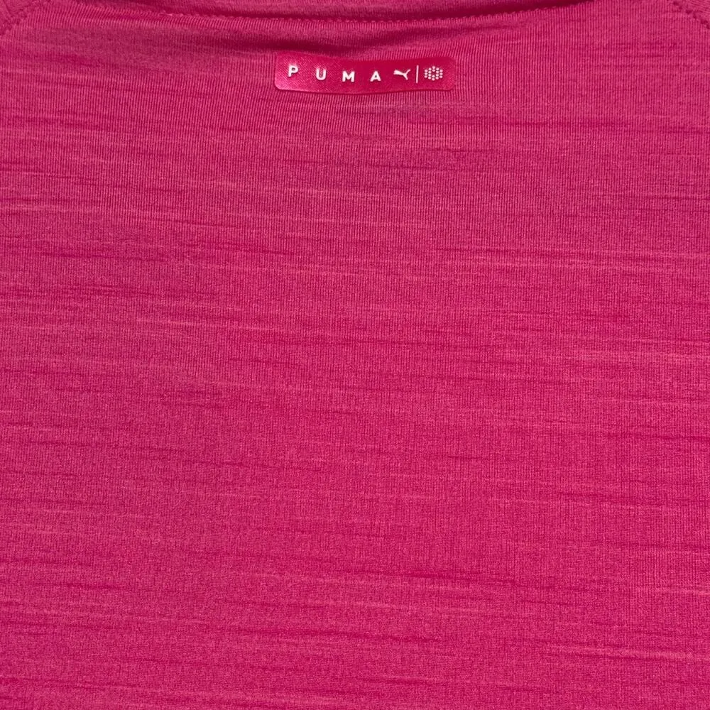 PUMA Cloudspun Long Sleeve Golf Tee Raglan Moisture Wicking Pink NWT Medium - Image 8