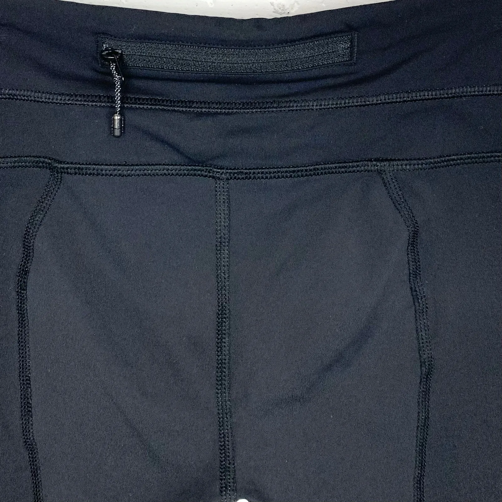 Lululemon Womens Run Inspire Crop II Luxtreme Leggings Zip Pocket Black Size 4 - Image 8