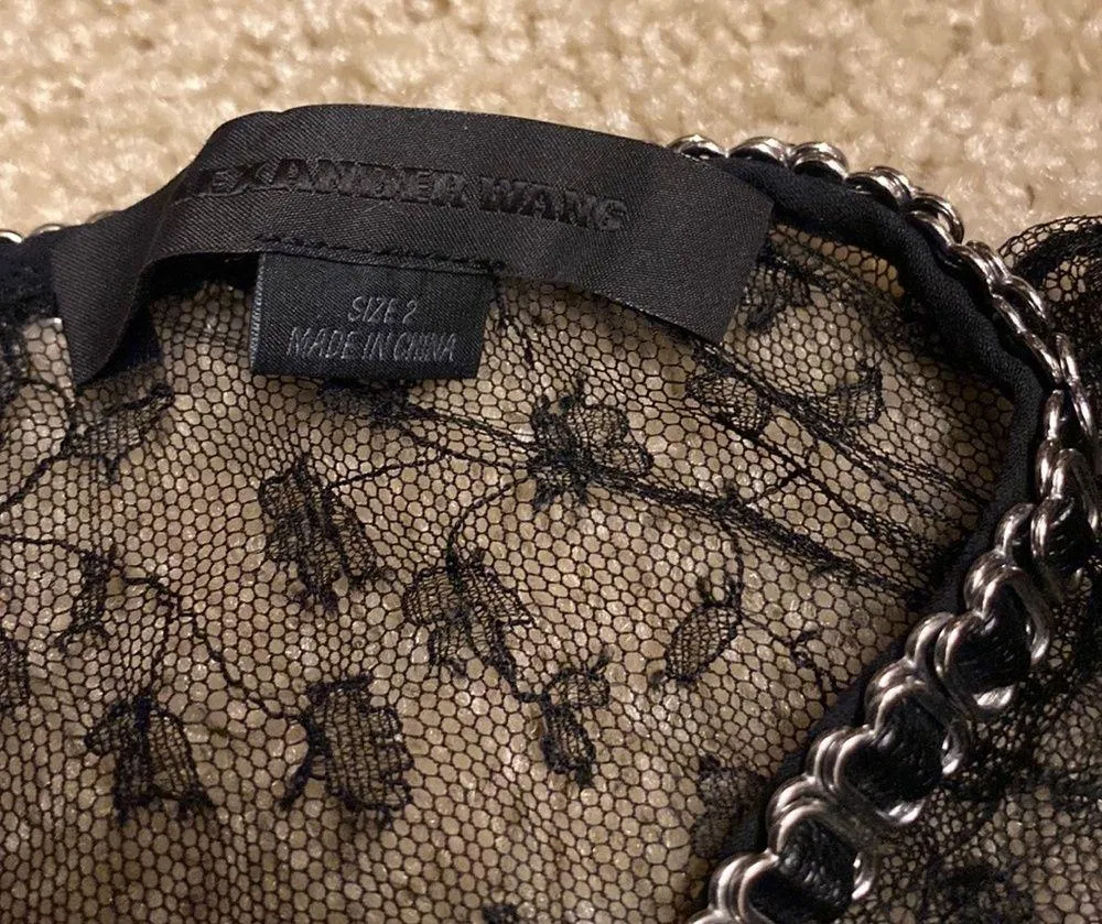 Strict Lace Patch Top in black size 2 - Image 7