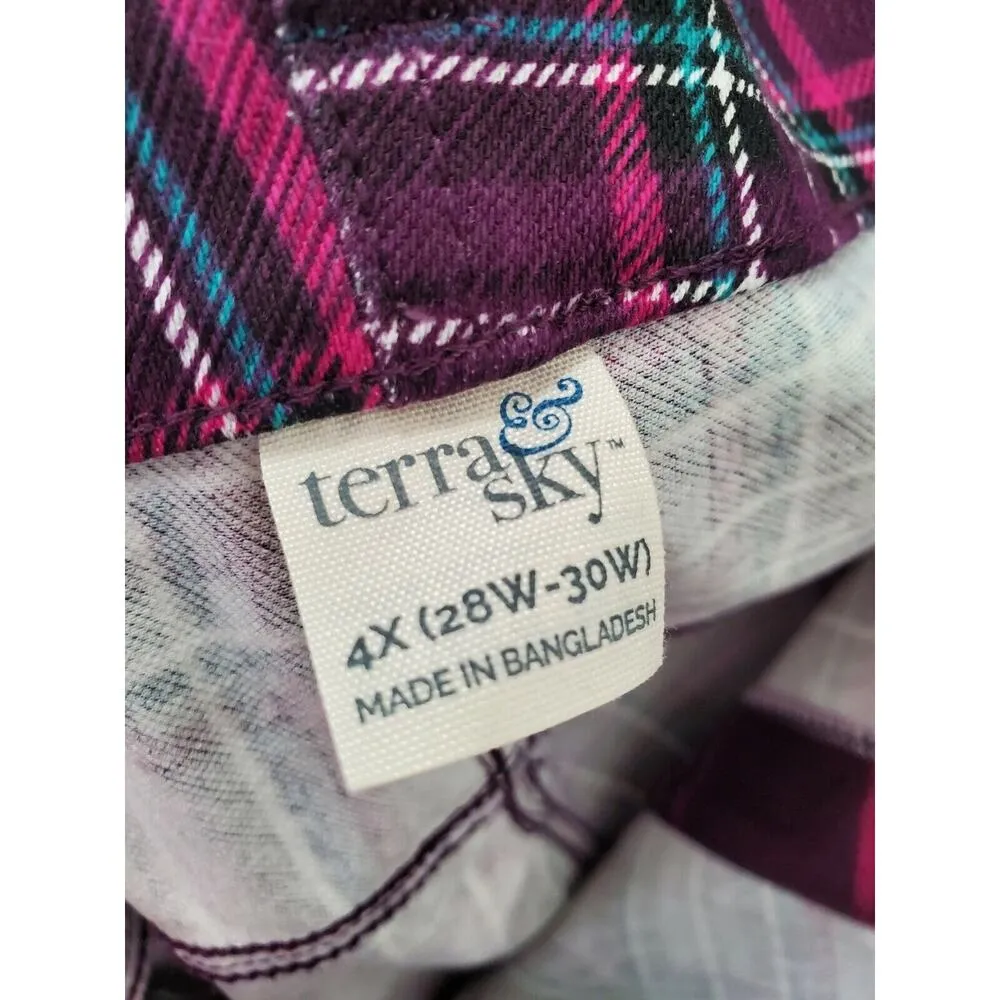 Terra & Sky Women's Multicolor Cotton & Polyester Mid Rise Casual Skinny Pant 4X - Image 8