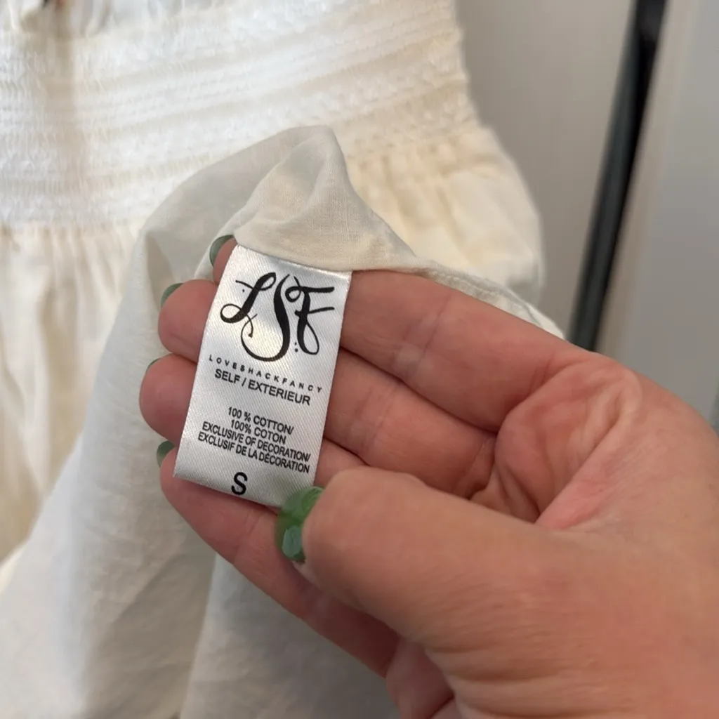 Love Shack Fancy embroidered boho mini dress - Image 5