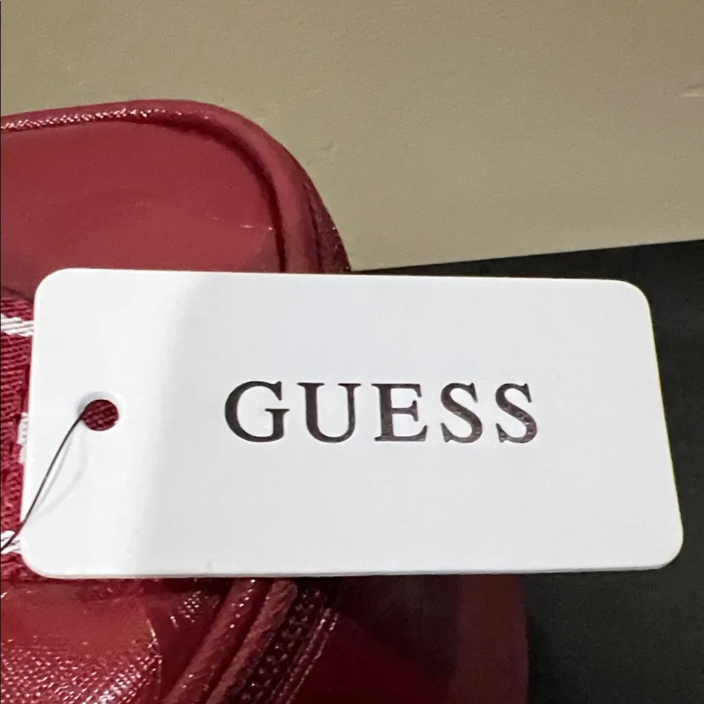 Guess | Iconic Logo Glossy Wine Cosmetic Case - Image 2
