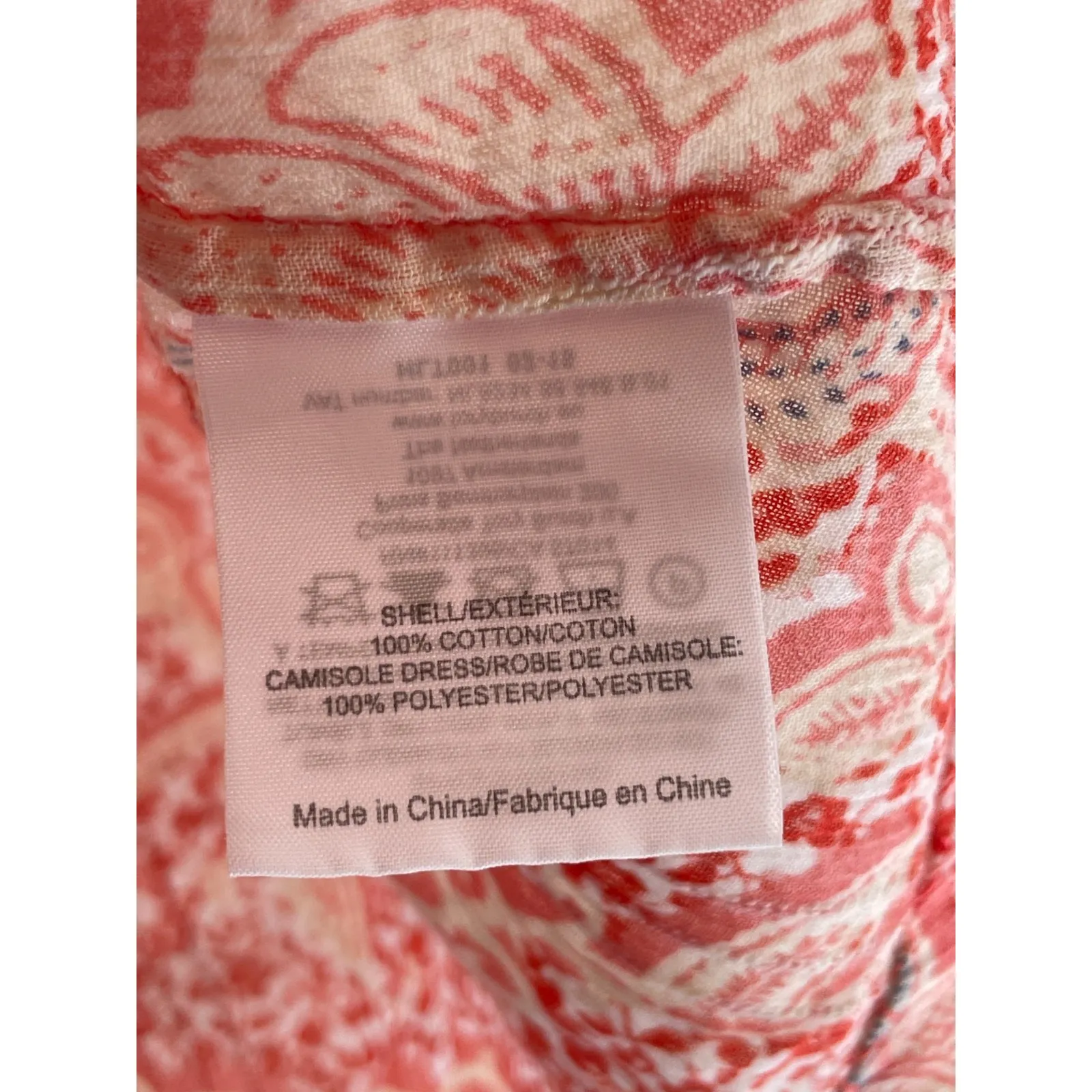 Tory Burch‎ Peasant Top Blouse Women Size 0 Pink Red Sheer Cotton Lightweight - Image 6